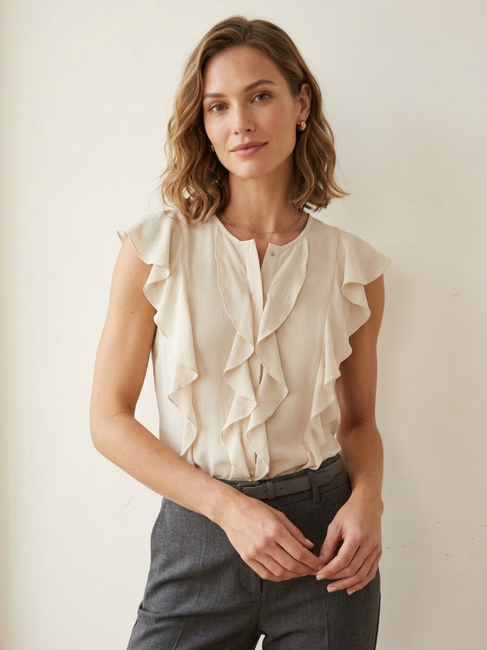 ETCETERA sleeveless silk blouse